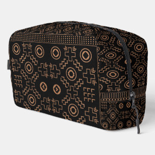 Neceser Raíces doradas: Elegancia marroquí negra y tribal