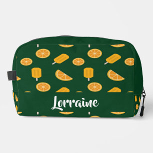Neceser Rasgos de naranja de nombres personalizados y verd