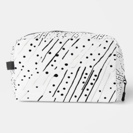 Neceser Rayas o puntos de polka negro, blanco, gris