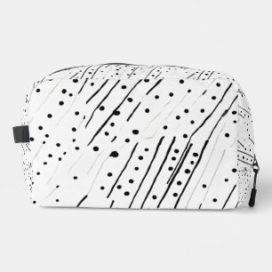 Neceser Rayas o puntos de polka negro, blanco, gris