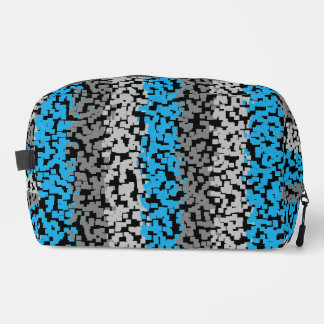 Neceser Rayas pixeladas digitales azul acuático, negro gri
