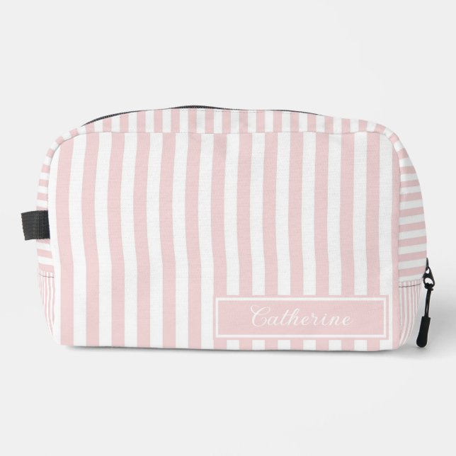 Neceser Rayas rosadas abstracto retro bonito y trendy (Anverso)