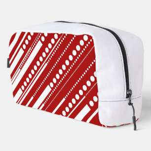 Neceser Rayas y puntos en rojo y blanco