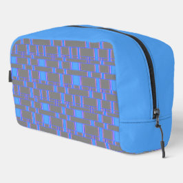 Neceser Rectángulo Patrón Gris 7