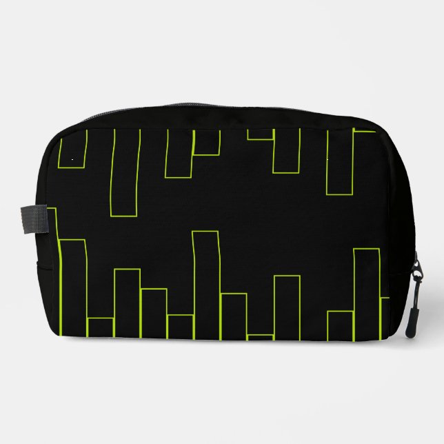 Neceser Rectángulos Verde Lima y Negro (Anverso)