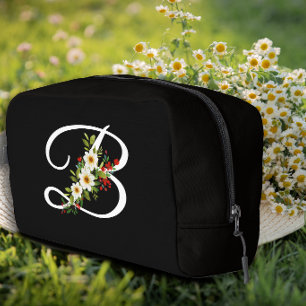 Neceser Regalo clásico de flor blanca con monograma inicia