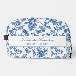 Neceser Regalo de la dama de honor de la Chinoiserie azul