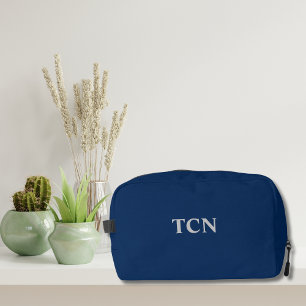 Neceser Regalo de Padrino de Boda Azul Marino con Monogram