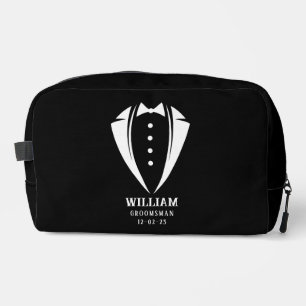 Neceser Regalo Groomsman moderno en blanco y negro