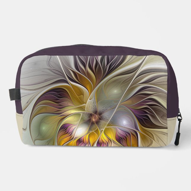 Neceser Resumen de fantasía colorida Flor Fractal Moderno (Anverso)