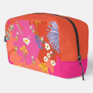 Neceser Resumen de Jardín Floral Rosa y Naranja Caliente