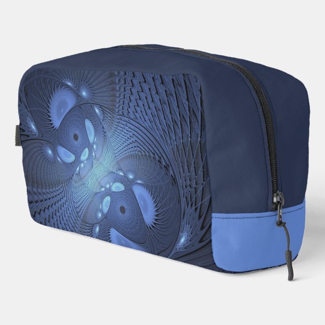Neceser Resumen moderno Arte Fractal Dusk Azul trendy (Esquina derecha)
