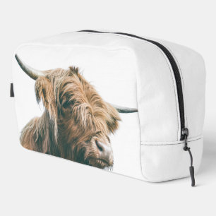 Neceser Retrato de vaca de Highland nombre personalizado m