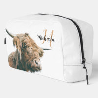 Retrato de vaca de Highland nombre personalizado m