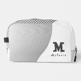 Neceser Retro black white lines Abstract minimal Monogram