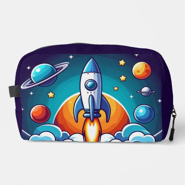 Neceser Retro, cohete espacial exterior (Anverso)