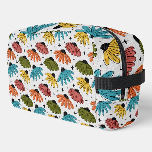 Neceser Retro Halftone Coneflowers (Esquina izquierda)