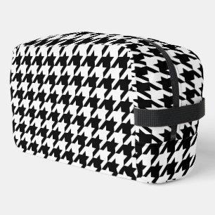 Neceser Retro Moderno Blanco Negro Hounds-tooth Tejado
