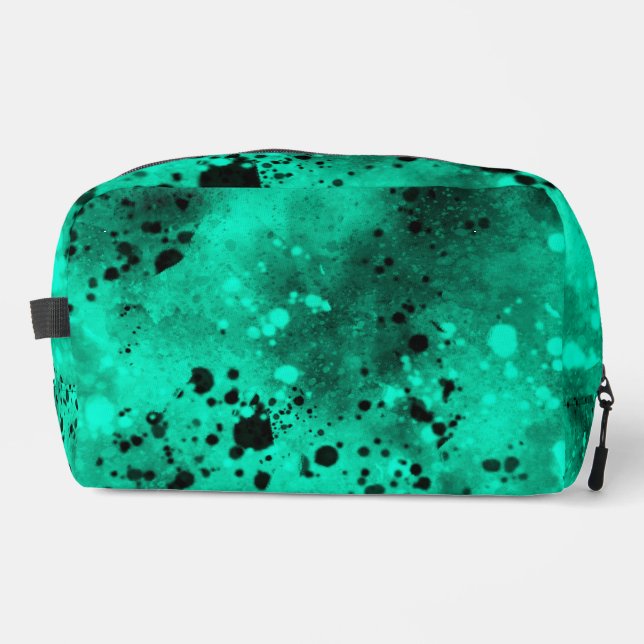 Neceser Retro Paint Splatt Efecto Verde y Negro (Anverso)