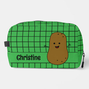 Neceser Retro, Patata Marrón, Personalizado Verde