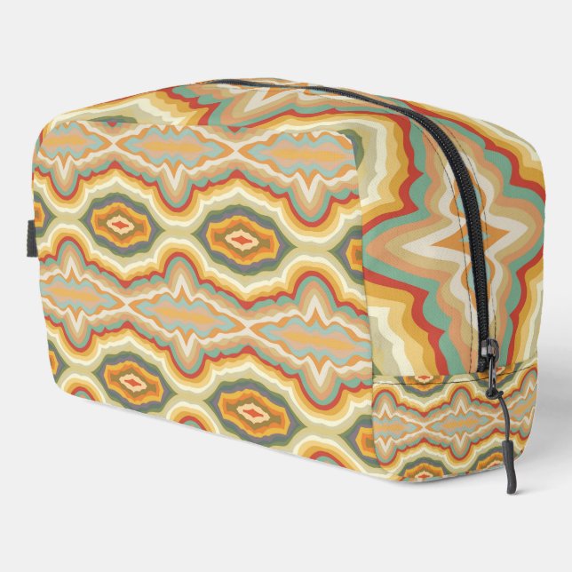 Neceser Retro Pop Art Abstract Geometric Wavy Pattern (Esquina derecha)
