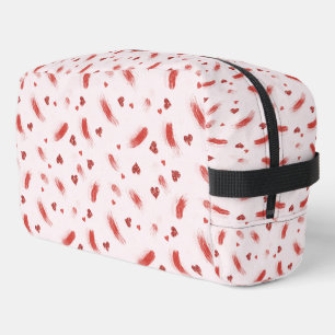Neceser Rojizo Rosa Rojo Brillo Corazones Rajas