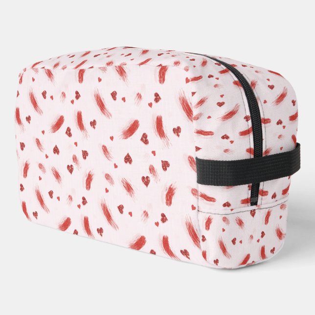 Neceser Rojizo Rosa Rojo Brillo Corazones Rajas (Esquina izquierda)