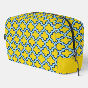 Neceser Rojo azul amarillo y bebé, Entramado, Quatrefoil