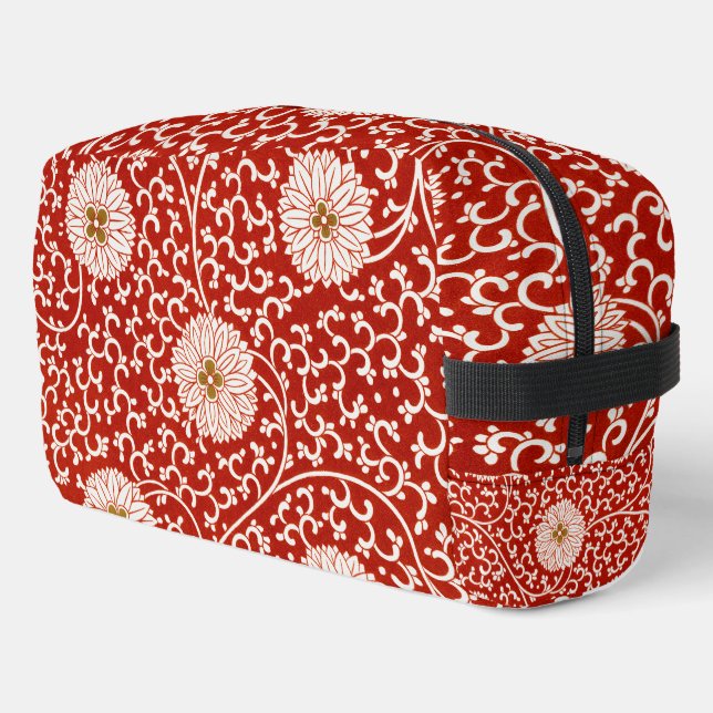 Neceser Rojo Floral Vibrante Ornate Patrón Clásico (Esquina izquierda)