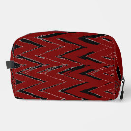 Neceser Rojo, Negro y Blanco Zigzag – Audaz y Artístico