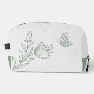 Neceser Romántico elegante sabio verde floral