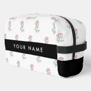 Neceser Roses Rojos, Patrón De Rosas, Tu Nombre