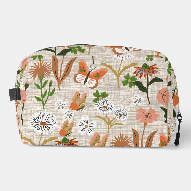 Neceser Rough Bamboo Floral Daisy Butterfly Shamrock (Anverso)