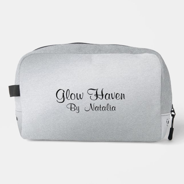 Neceser Salón de belleza plateado del glamur (Anverso)