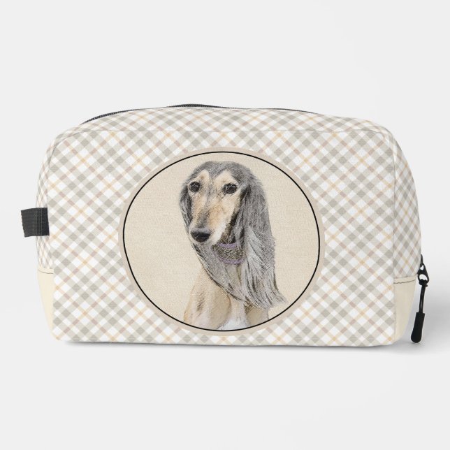 Neceser Saluki Pintar Fawn Sable Cute Original Dog Art (Anverso)