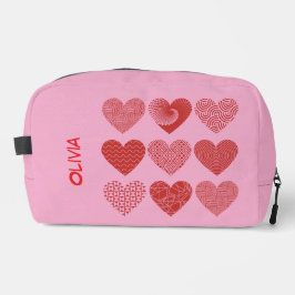 Neceser San Valentín lindo amor dulce patrón de corazón ro