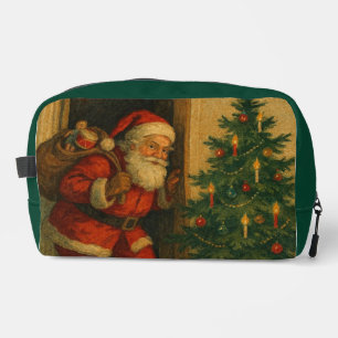 Neceser Santa vintage/retro visitando en Navidad