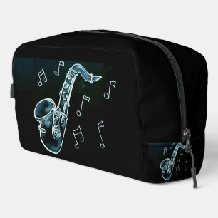 Neceser Saxofón y notas musicales
