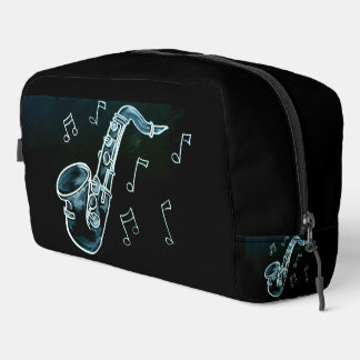 Neceser Saxofón y notas musicales