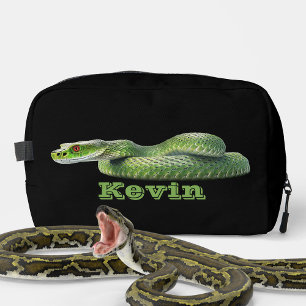 Neceser Serpiente verde venenosa con tu nombre