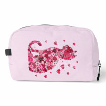 Silueta de gato floral ArtFaux tela envuelta