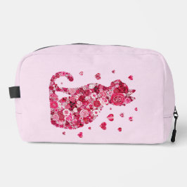 Neceser Silueta de gato floral ArtFaux tela envuelta