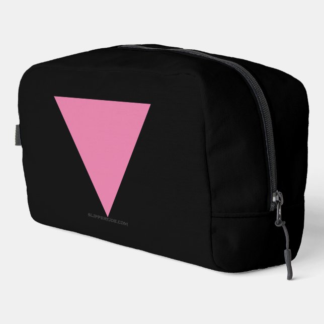 Neceser Símbolo rosa brillante de la bandera del triángulo (Esquina derecha)