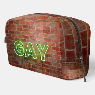 Neceser SlipperyJoe iluminó el letrero de neón gay brillan