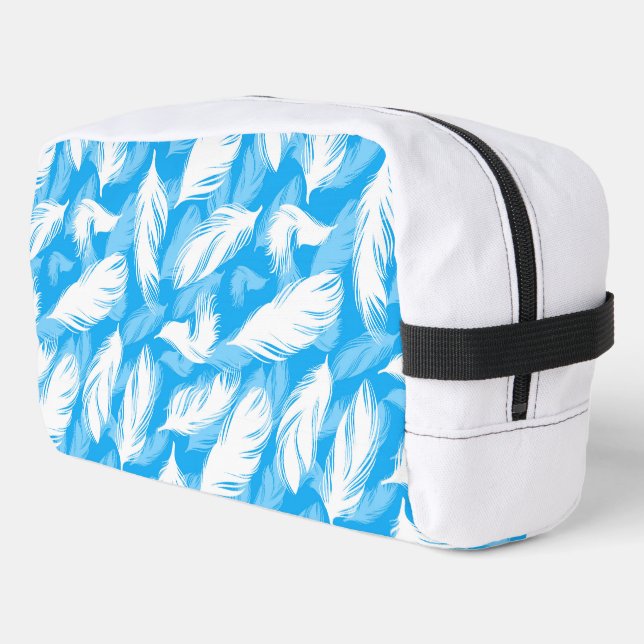 Neceser Sophisticated Feather Design On A Bright Blue  (Esquina izquierda)