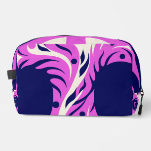 Neceser Stylized Letter T with Abstract Floral Design