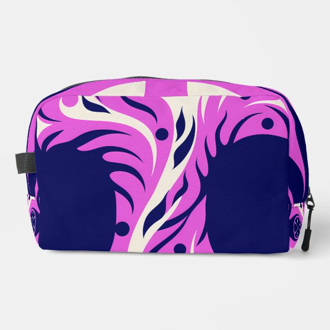 Neceser Stylized Letter T with Abstract Floral Design (Anverso)