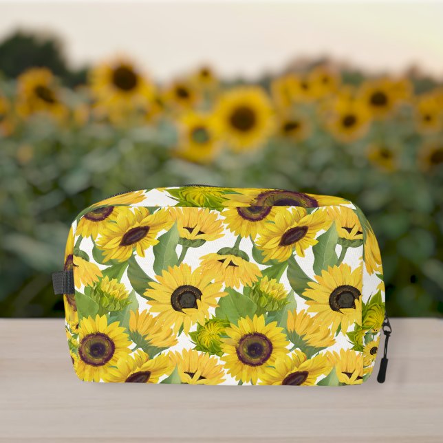 Neceser Sunflower Print Customized Canvas Accessory Bag (Subido por el creador)