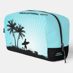 Neceser Surfista de playa de nombre personalizado