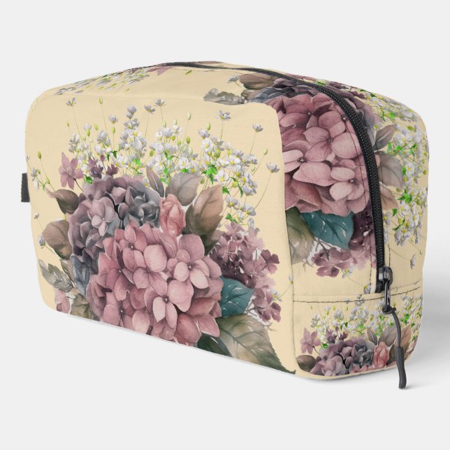 Neceser Sweet classic feminine dusty pink flowers (Esquina derecha)